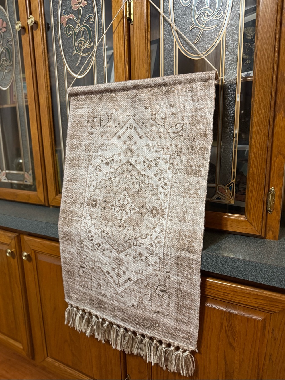 Hobby Lobby Beige Boho Tapestry with Tassel Details